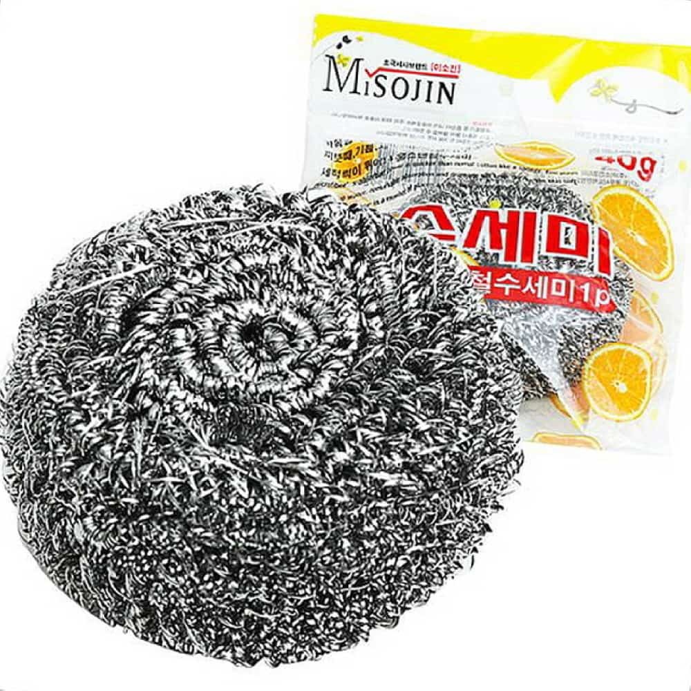 주방 철 수세미 미소진 올스텐 40g : 운이가게