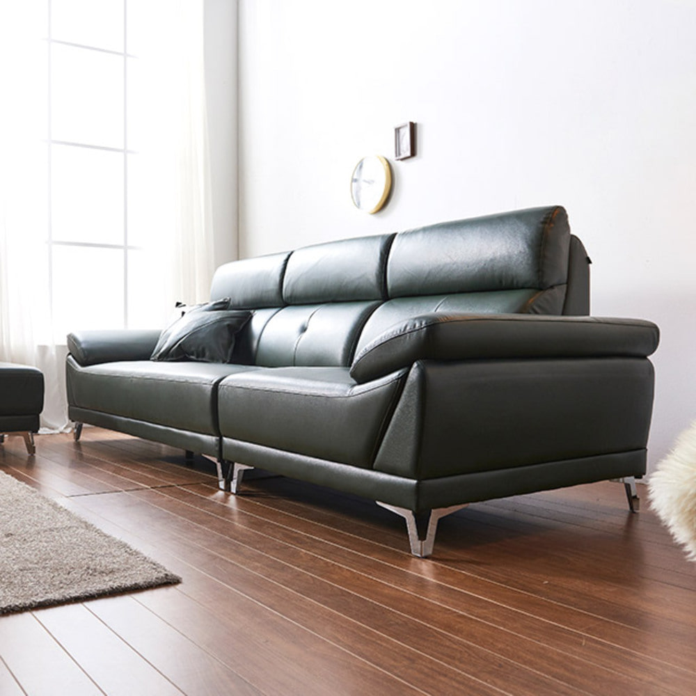 까사홈 베니 에어레더 4인용 소파