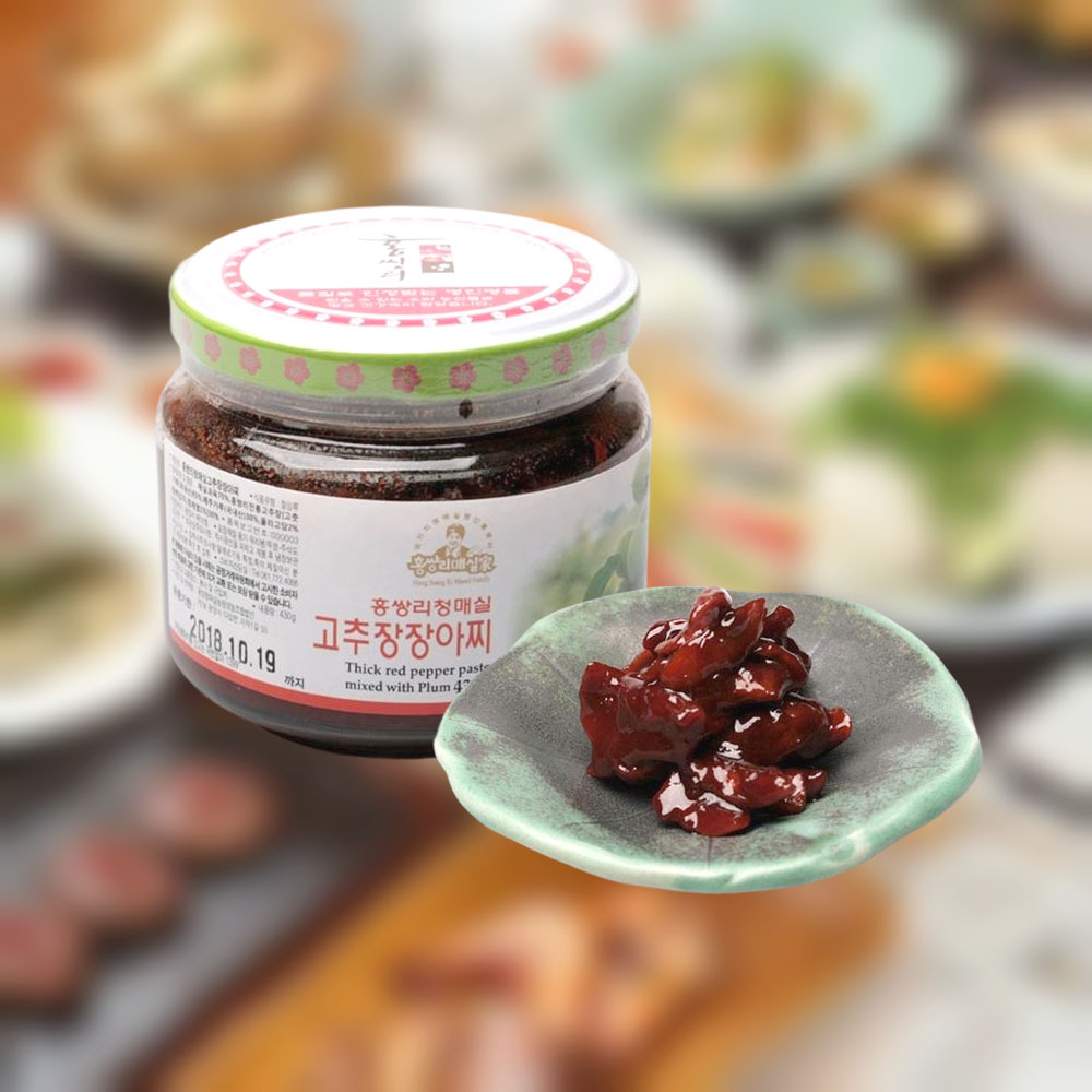 아삭한 청매실 짱아치 맛있는 혼밥 반찬 고추장 장아찌 - 상품 이미지