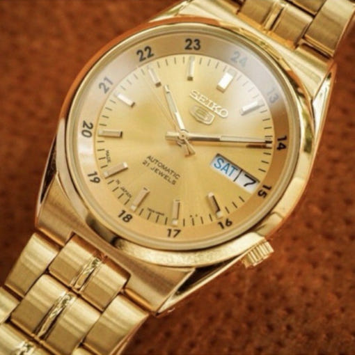 세이코 SEIKO 오토매틱 금장 SNK574J1 남자 손목 캐주얼 드레스 시계 - 상세 이미지 3