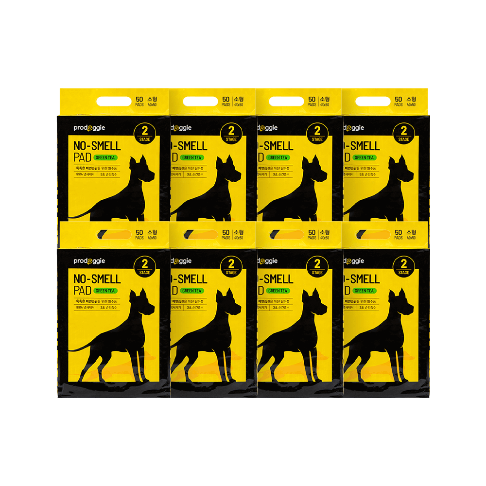 프로도기 강아지배변패드 노스멜패드 그린티향 소형, 50매입, 8개