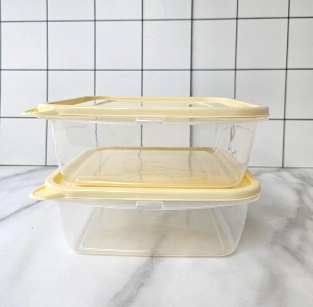 동양케미칼 탁 투명 밀폐용기 다목적 보관용기 1.9L 2P 정사각 (BS-113) - 메인 이미지