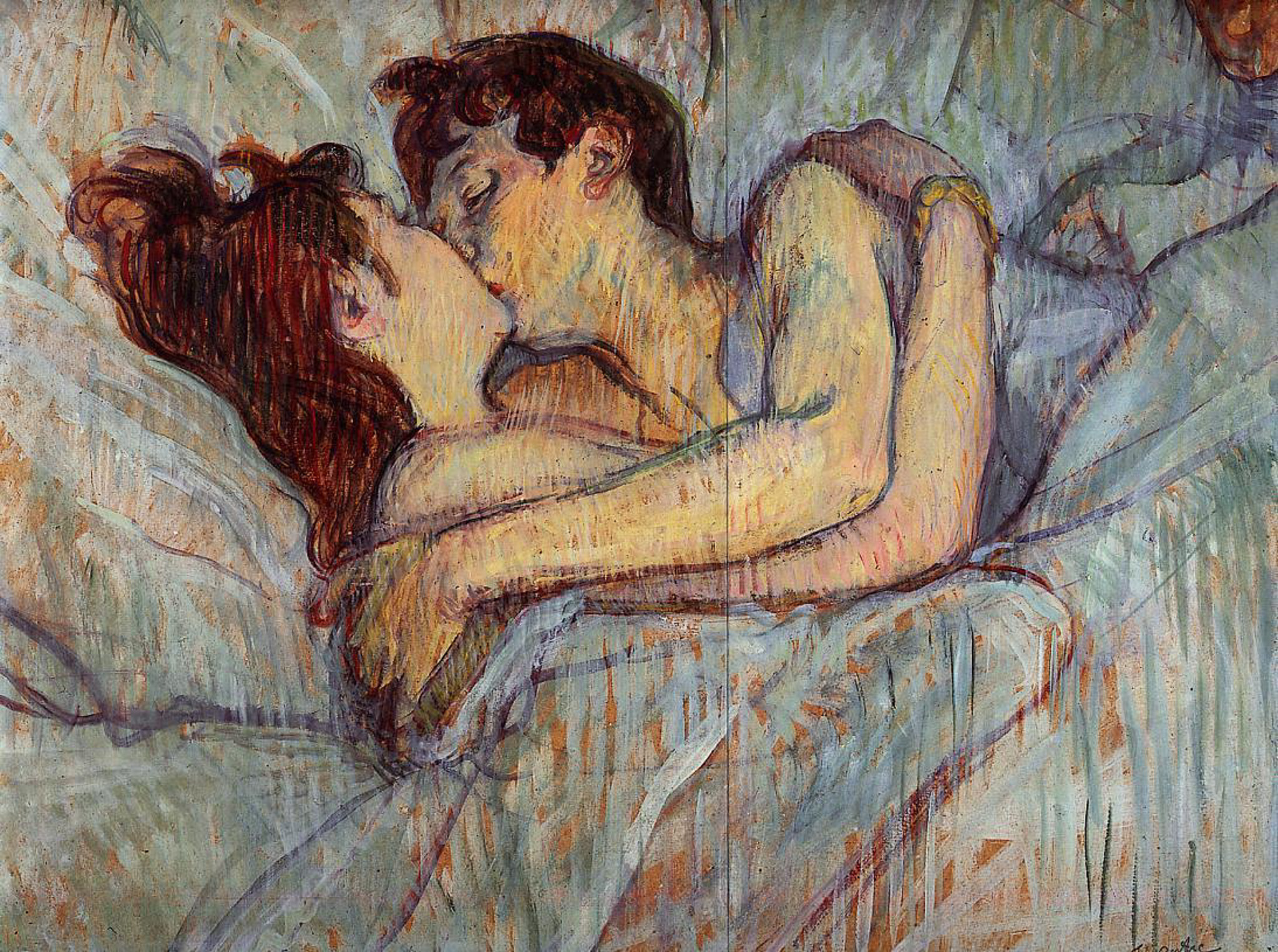 In bed the kiss 아트포스터 감성선물 - 메인 이미지