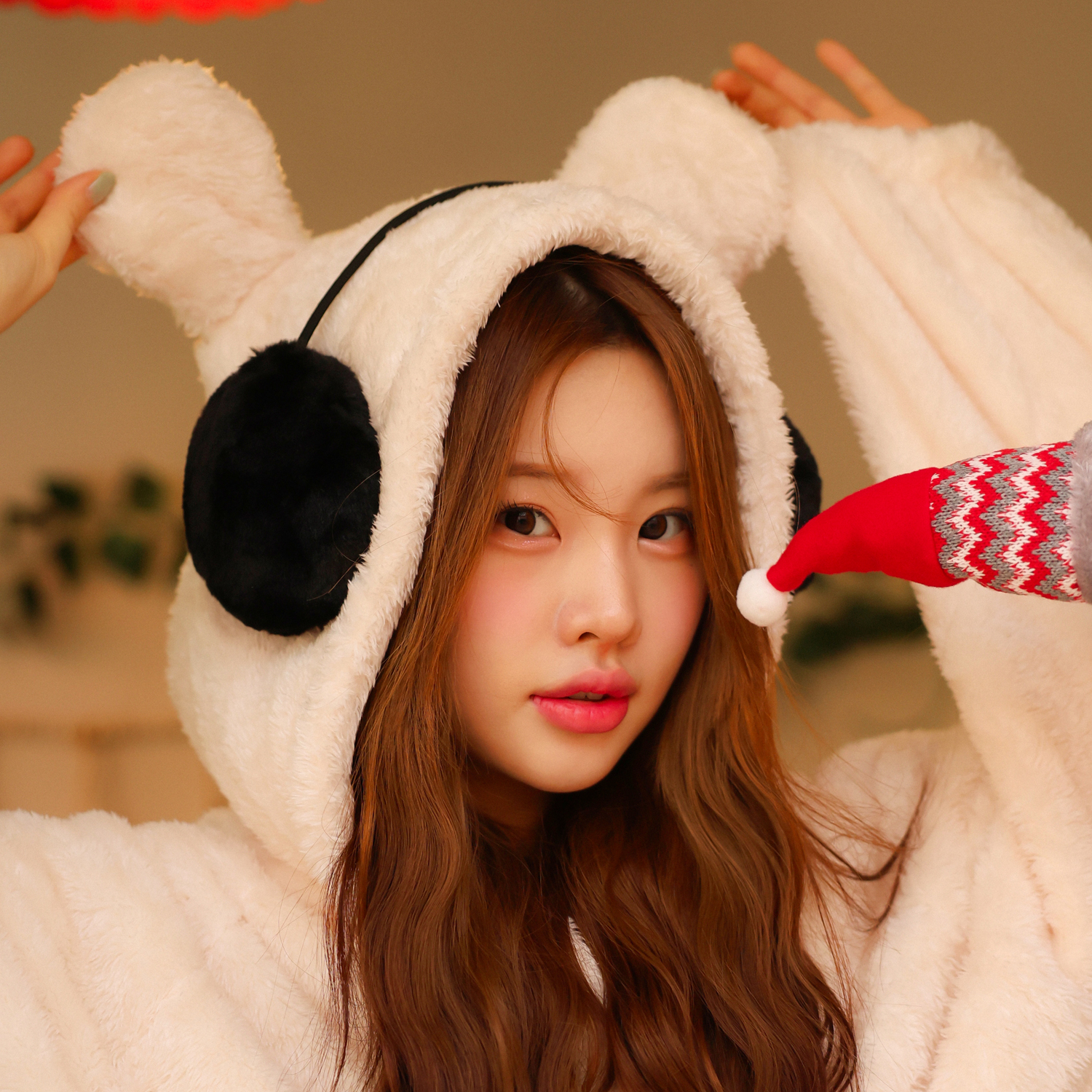 포근한 겨울 귀마개 방한 귀도리 여자 귀돌이 여성 이어머프 - 상세 이미지 4