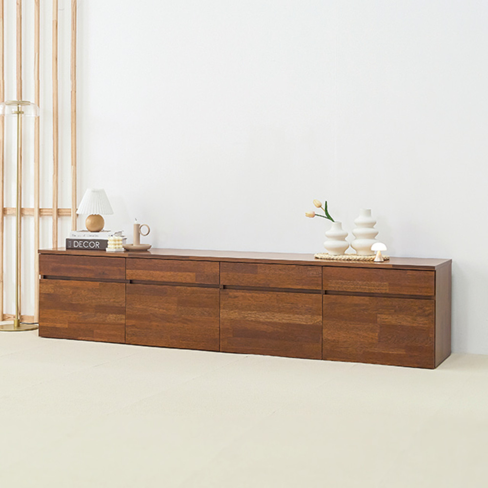 에셋 멀바우 원목 거실장 2000x445