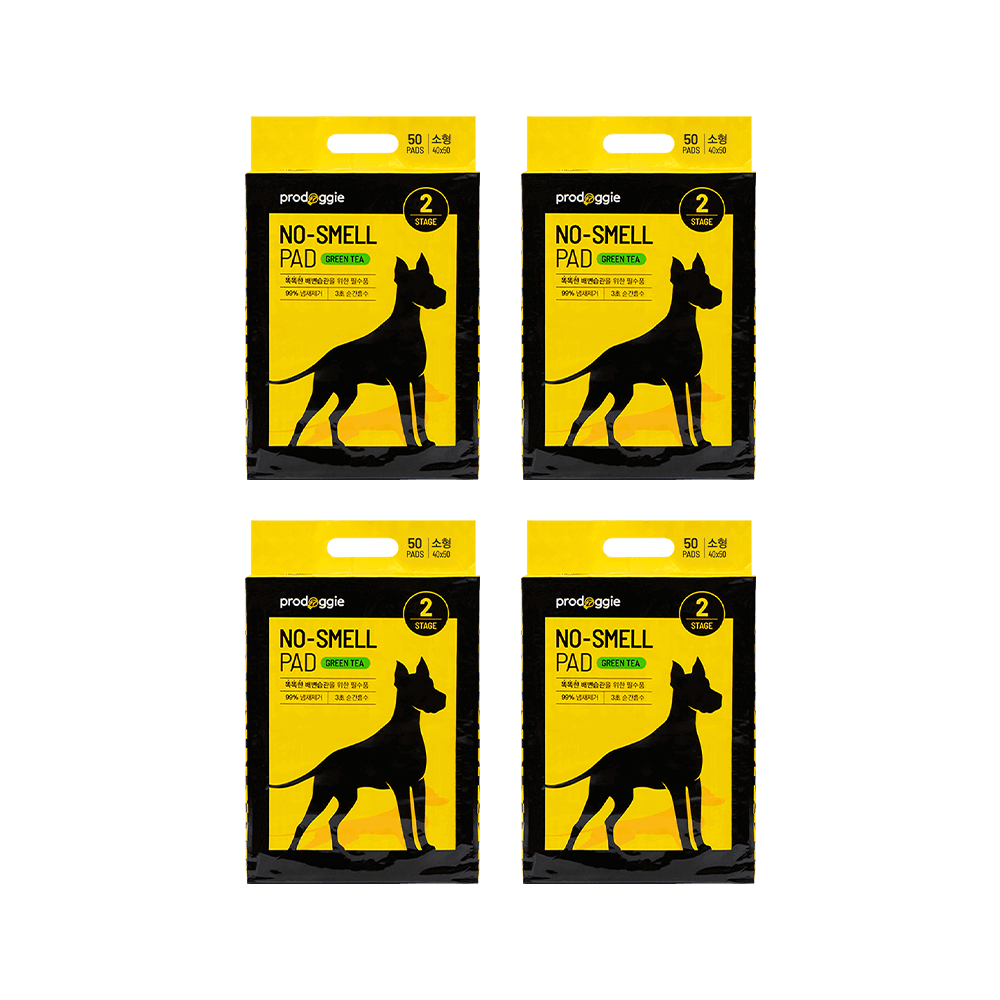 프로도기 강아지배변패드 노스멜패드 그린티향 소형, 50매입, 4개
