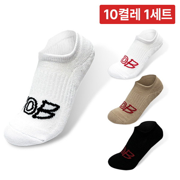 10켤레 1세트 / BOB GOLF 남성 스니커즈 덧신 골프 양말 - 메인 이미지