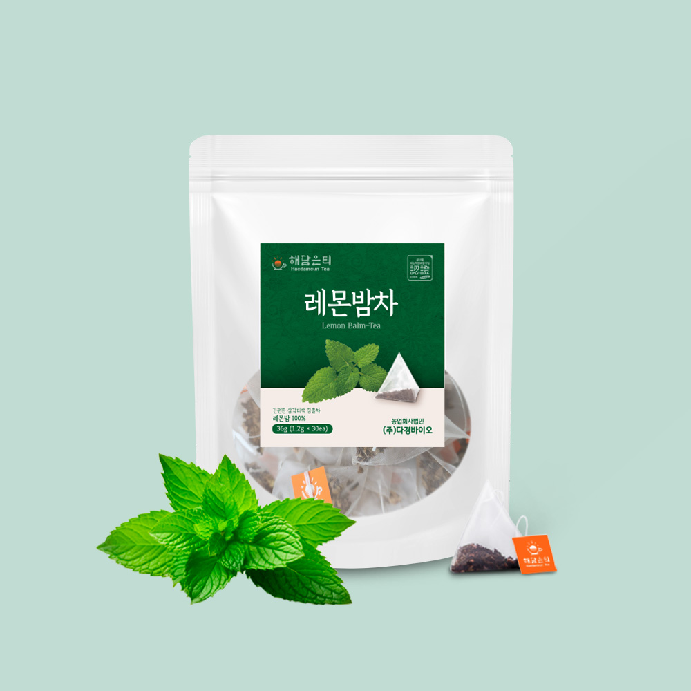 해담은티 레몬밤차 생분해티백 1.2g x 30개입 - 상품 이미지
