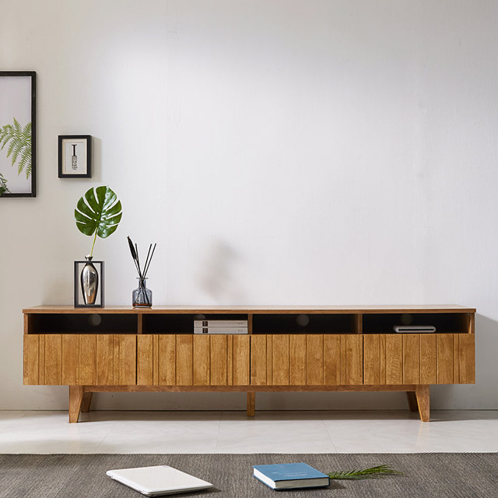 에셋 LPM 고무나무 2단거실장2000