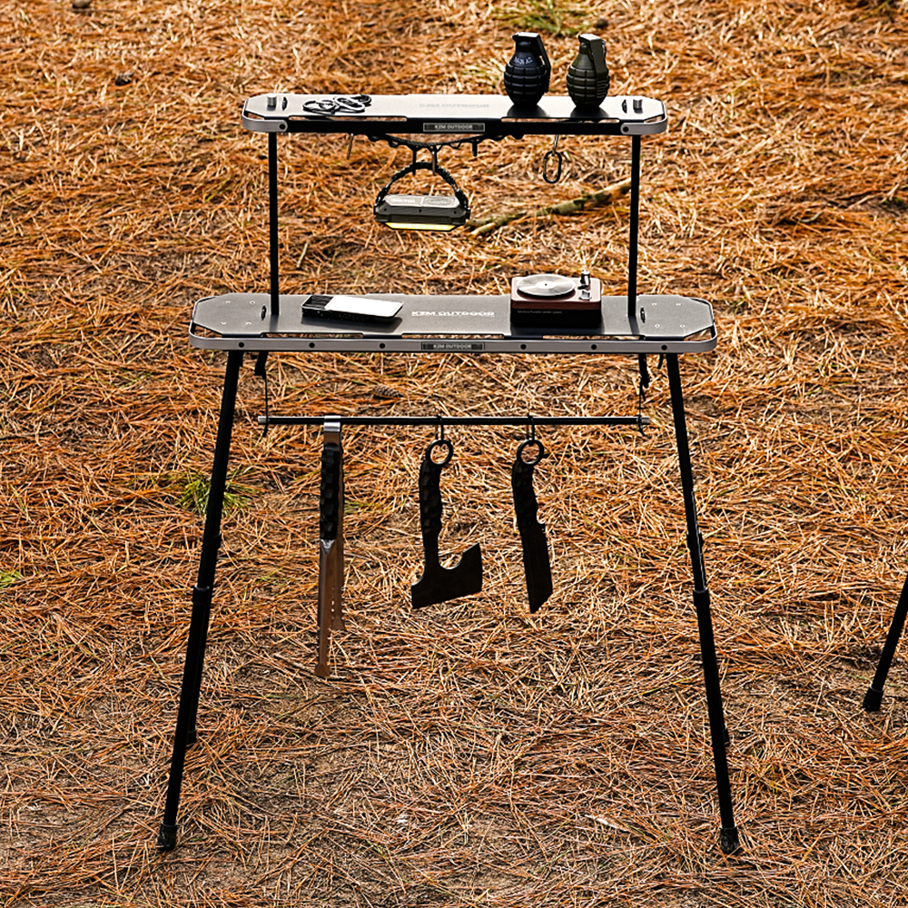 카즈미 원 테이블 컬렉션 IGT 캠핑테이블 높이조절 경량 버너 행어 선반 랜턴걸이