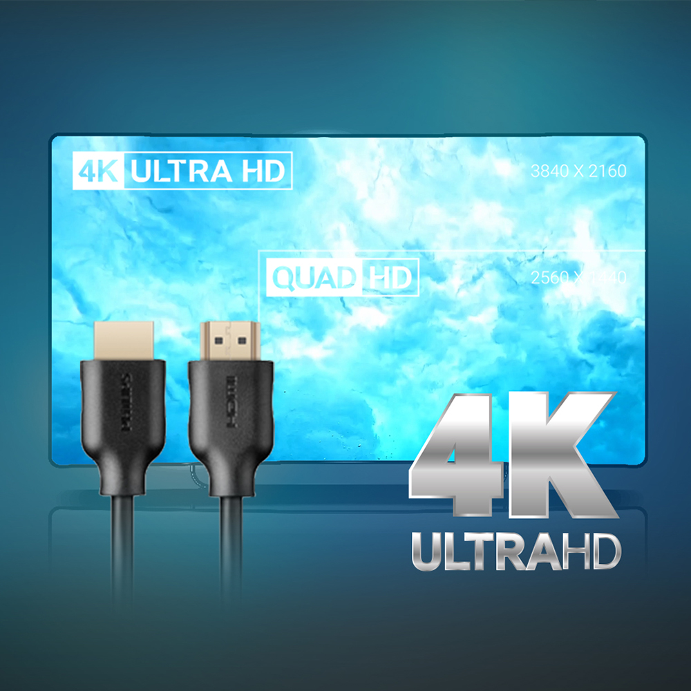 필립스 4K UHD 2.0 HDMI to HDMI 케이블 SWV5510, SWV5531, SWV5551 - 상세 이미지 5