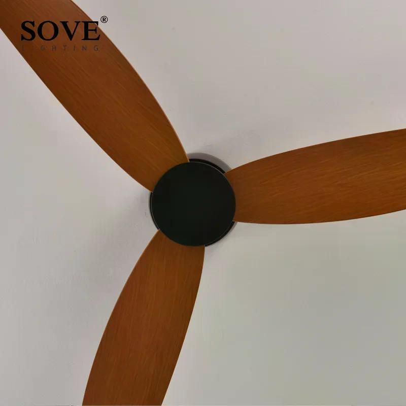 실링팬 SOVE 천장 선풍기 낮은 바닥 초박형 DC 17cm 원격 제어 심플한 220V 화이트 44인치 - 상세 이미지 5