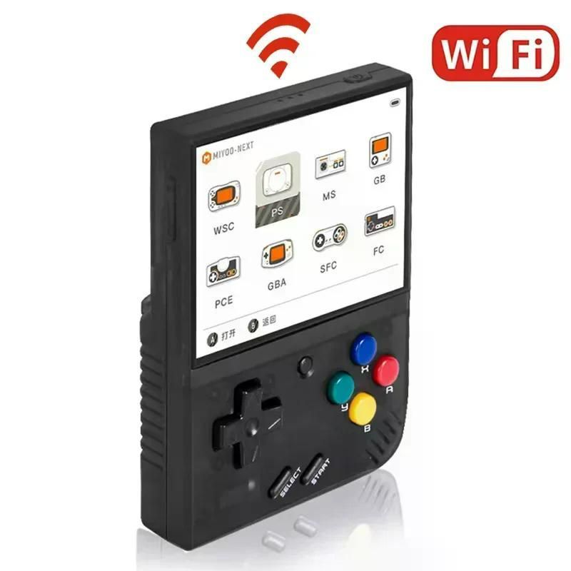 미유 미니플러스 휴대용 게임기 V2 Mini+ IPS 스크린 고전 게임 추억의 여행용 크리스탈 퍼플 64GB(게임 15000개) - 메인 이미지