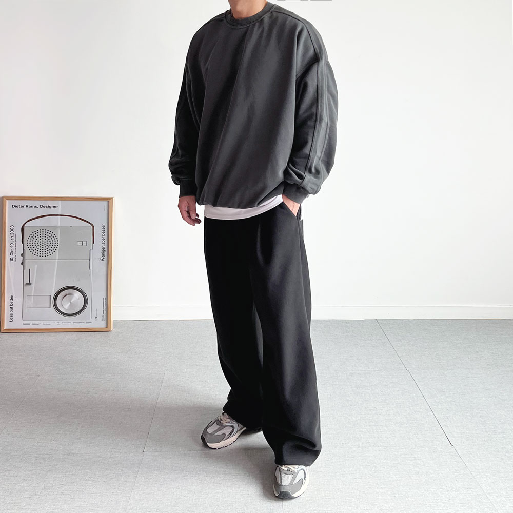 보아털바지 남성기모와이드팬츠 남성융털바지 - 상세 이미지 3