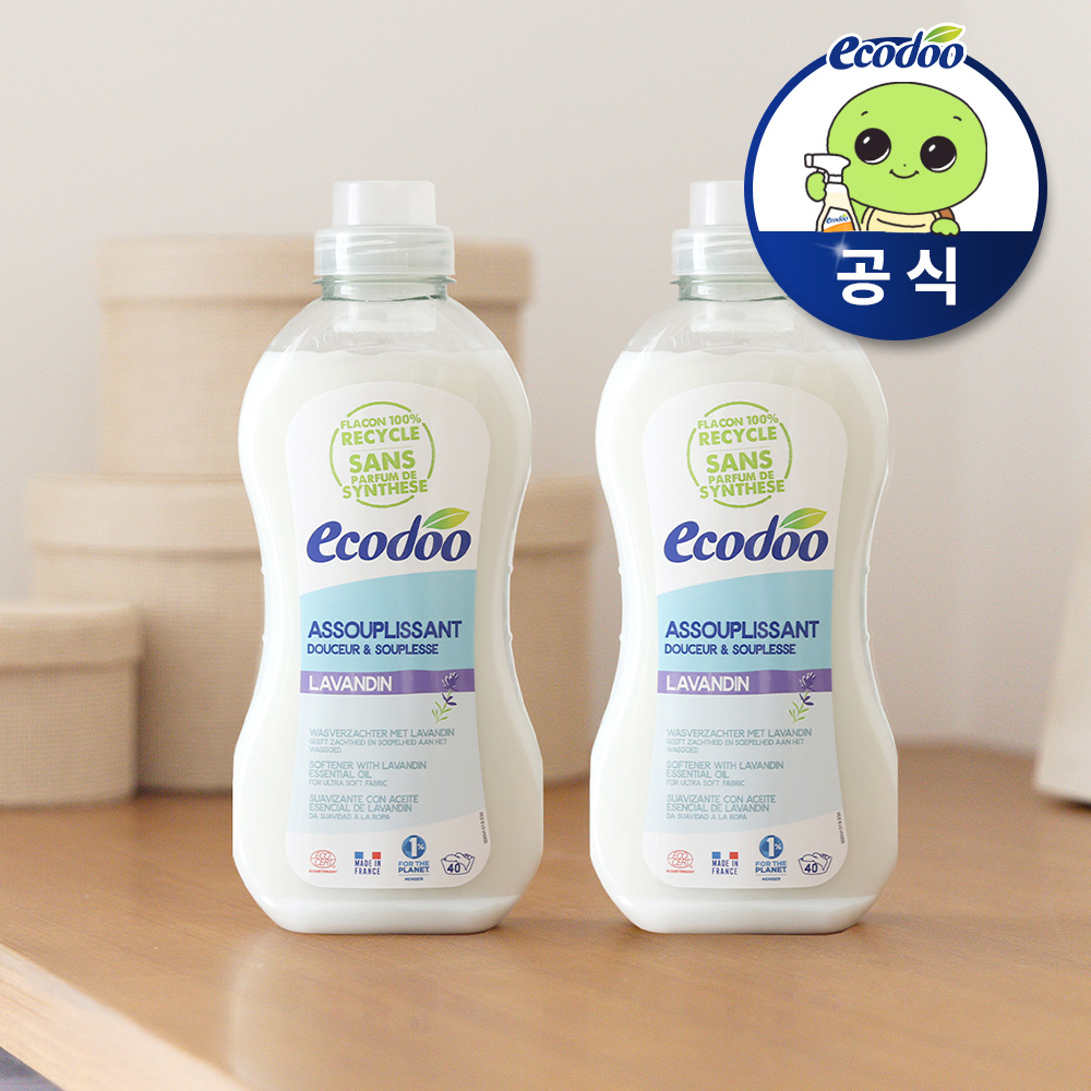 에코두 고농축 섬유유연제 라벤더, 1L, 2개