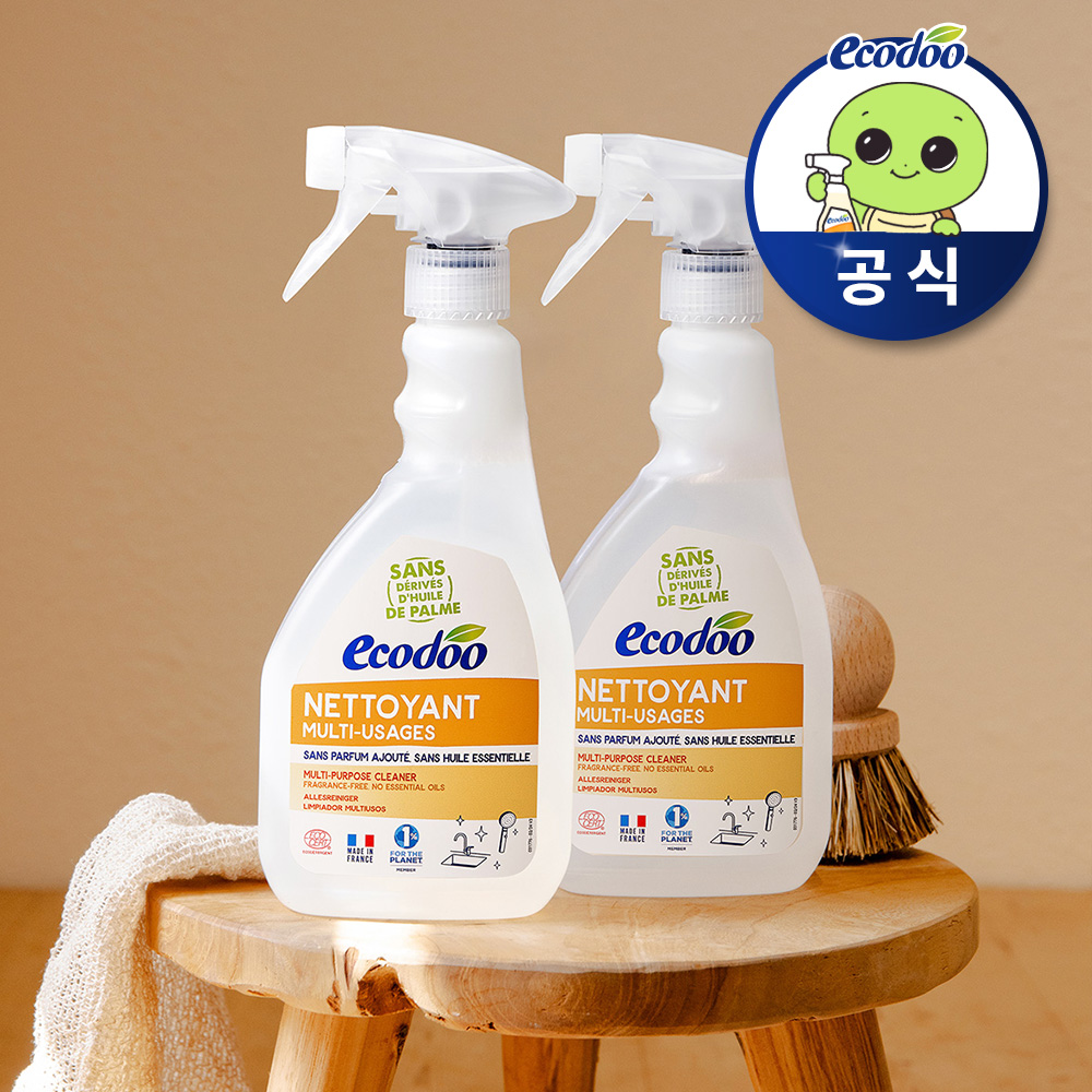 에코두 욕실세정제 아기 욕조 클리너 무향 500ml, 2개