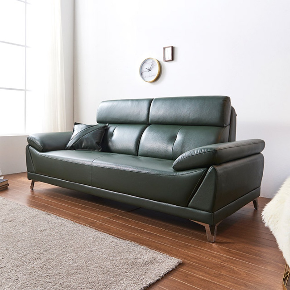 까사홈 베니 에어레더 3인용 소파