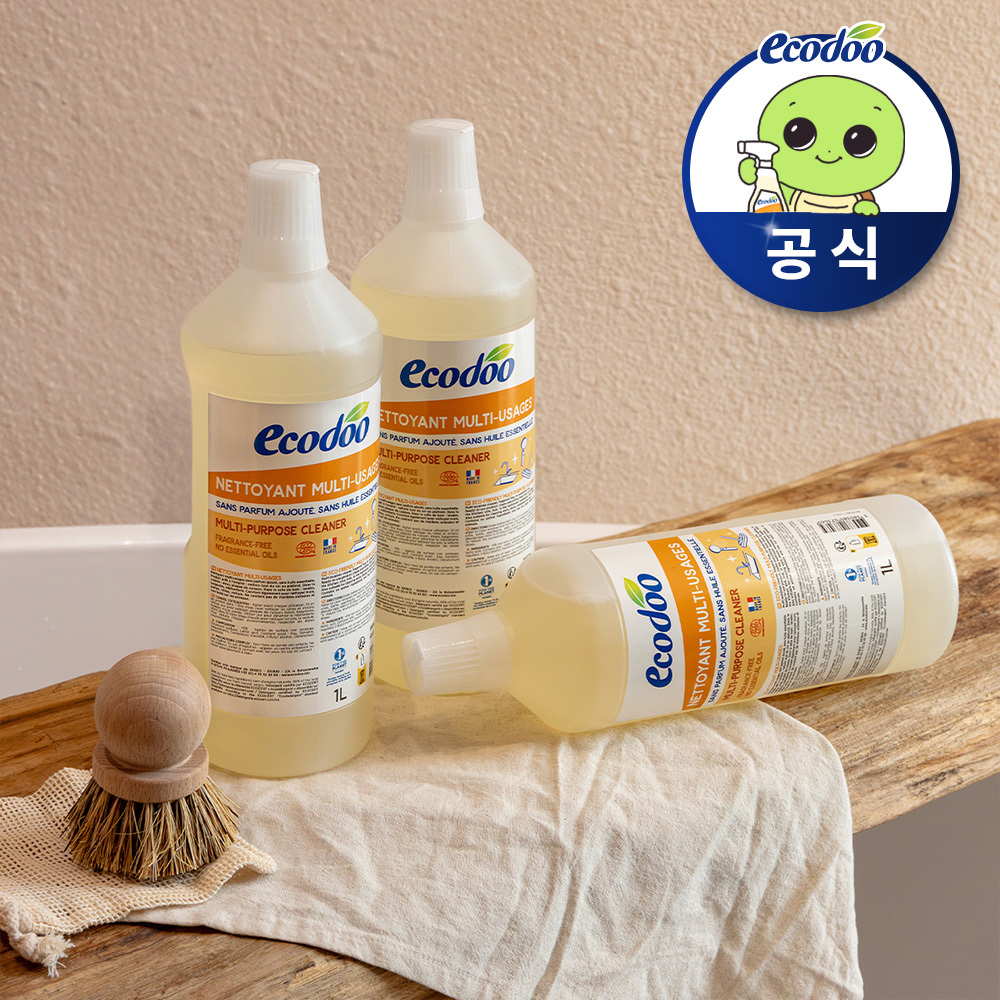 에코두 욕실세정제 아기 욕조 클리너 무향 1L, 3개