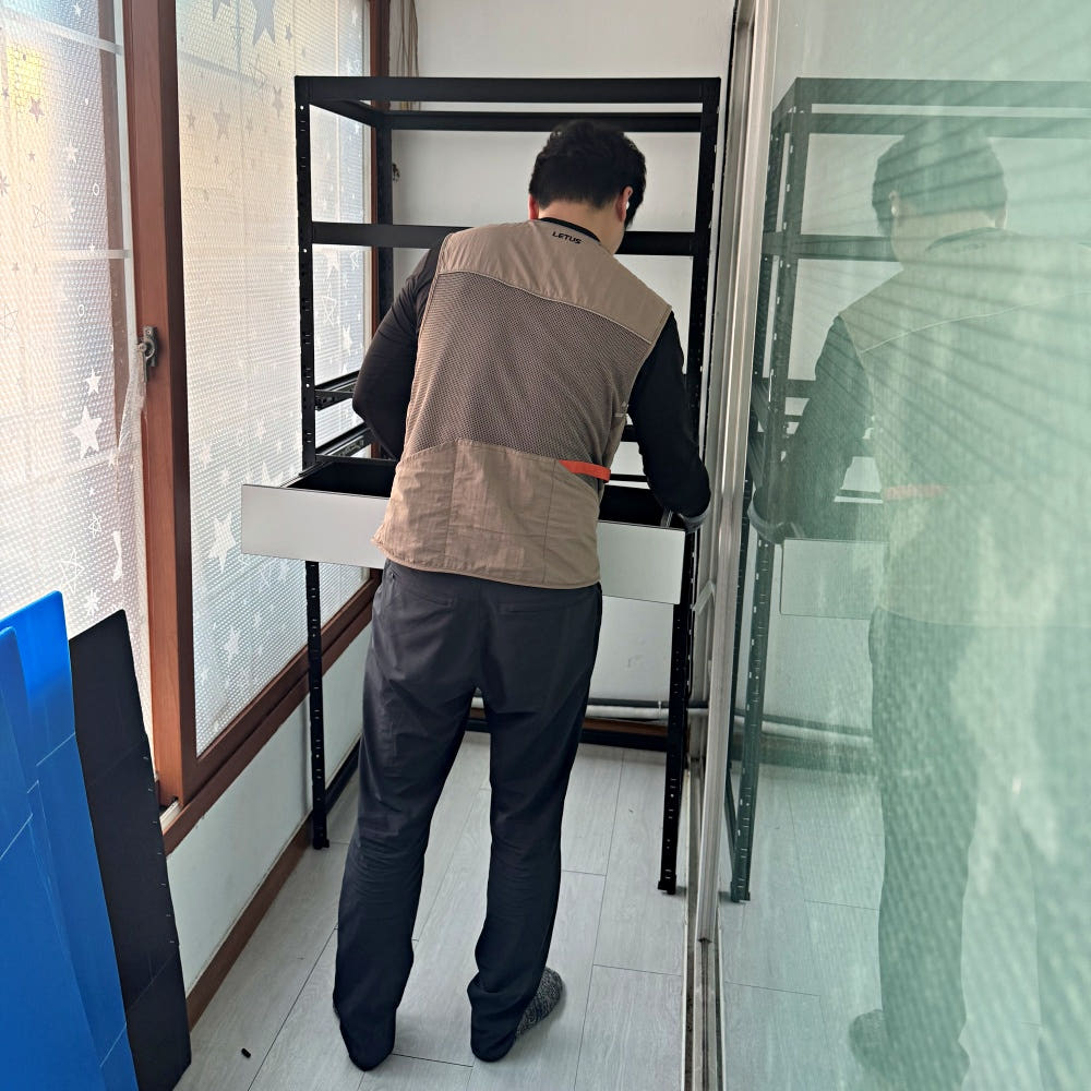 랙셈블 조립식 철제 행거 1200