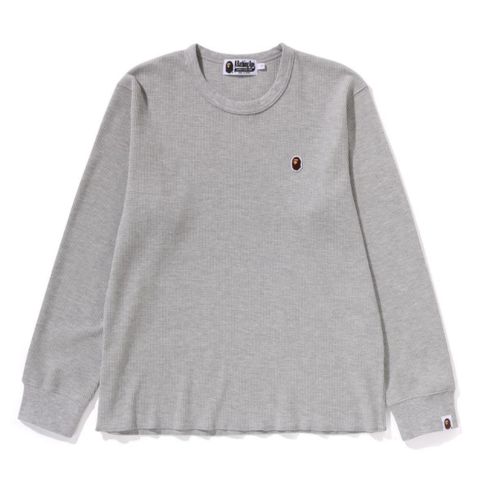 베이프 우먼즈 긴팔티 ONE POINT WAFFLE LS 1K80-211-002 - 상품 이미지