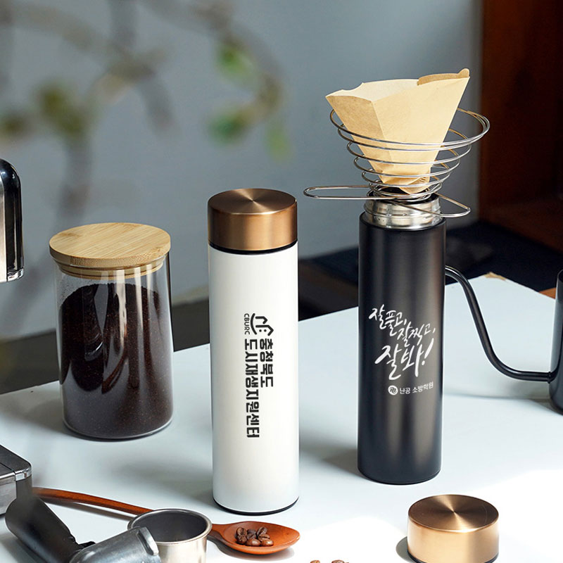 각인텀블러 500ml 커피 차 티 가방 보온 물병 물통 답례 학교선물 - 상세 이미지 4