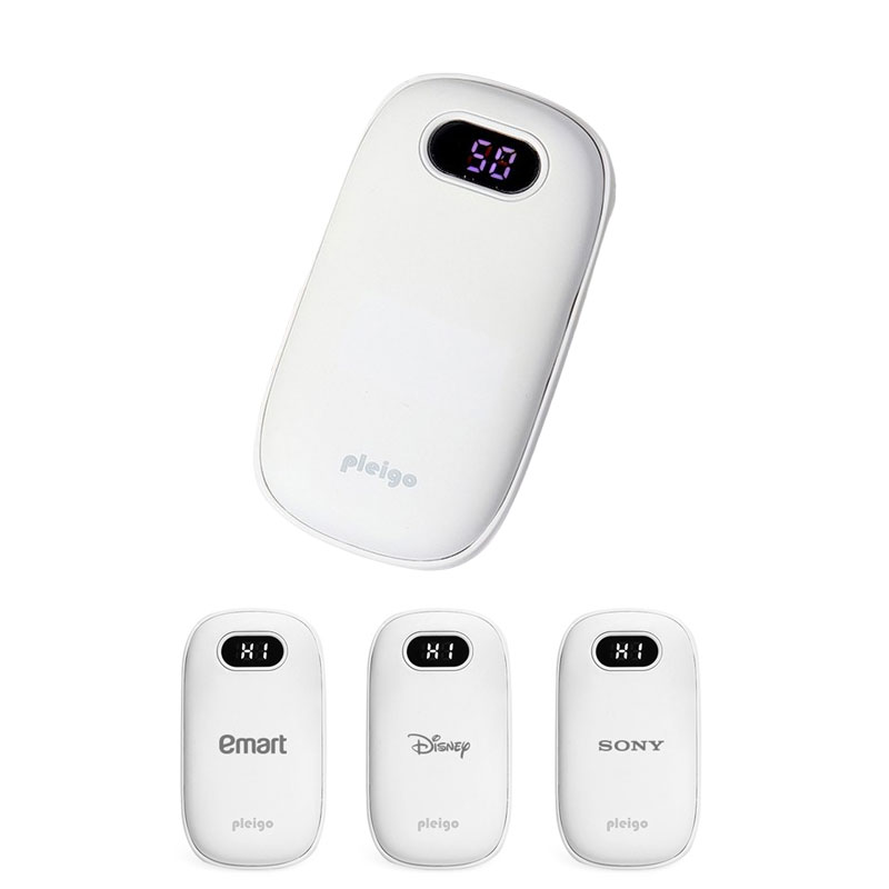 양면 손난로각인 보조배터리 귀여운전자핫팩 충전손난로 HW320 - 상품 이미지