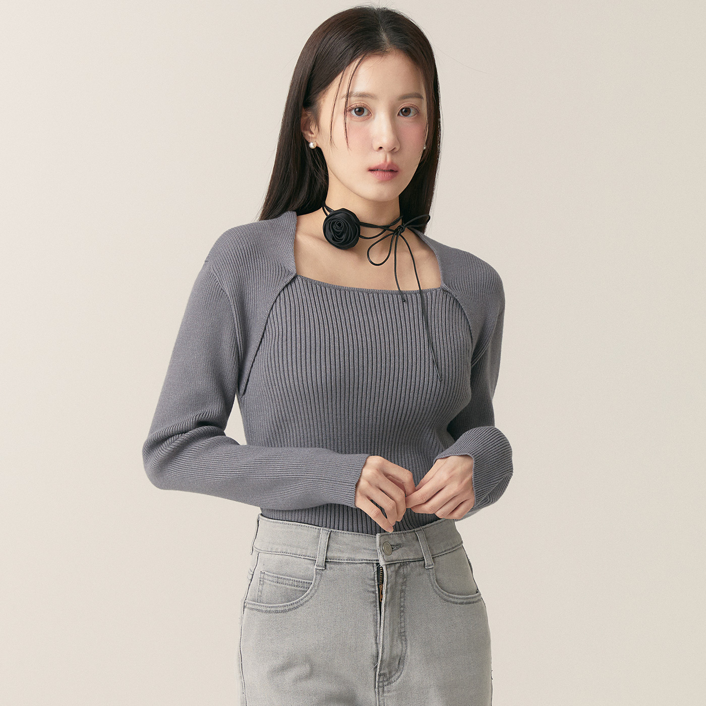 로엠 볼레로 스웨터 RMKAE4CRT2 - 상세 이미지 2