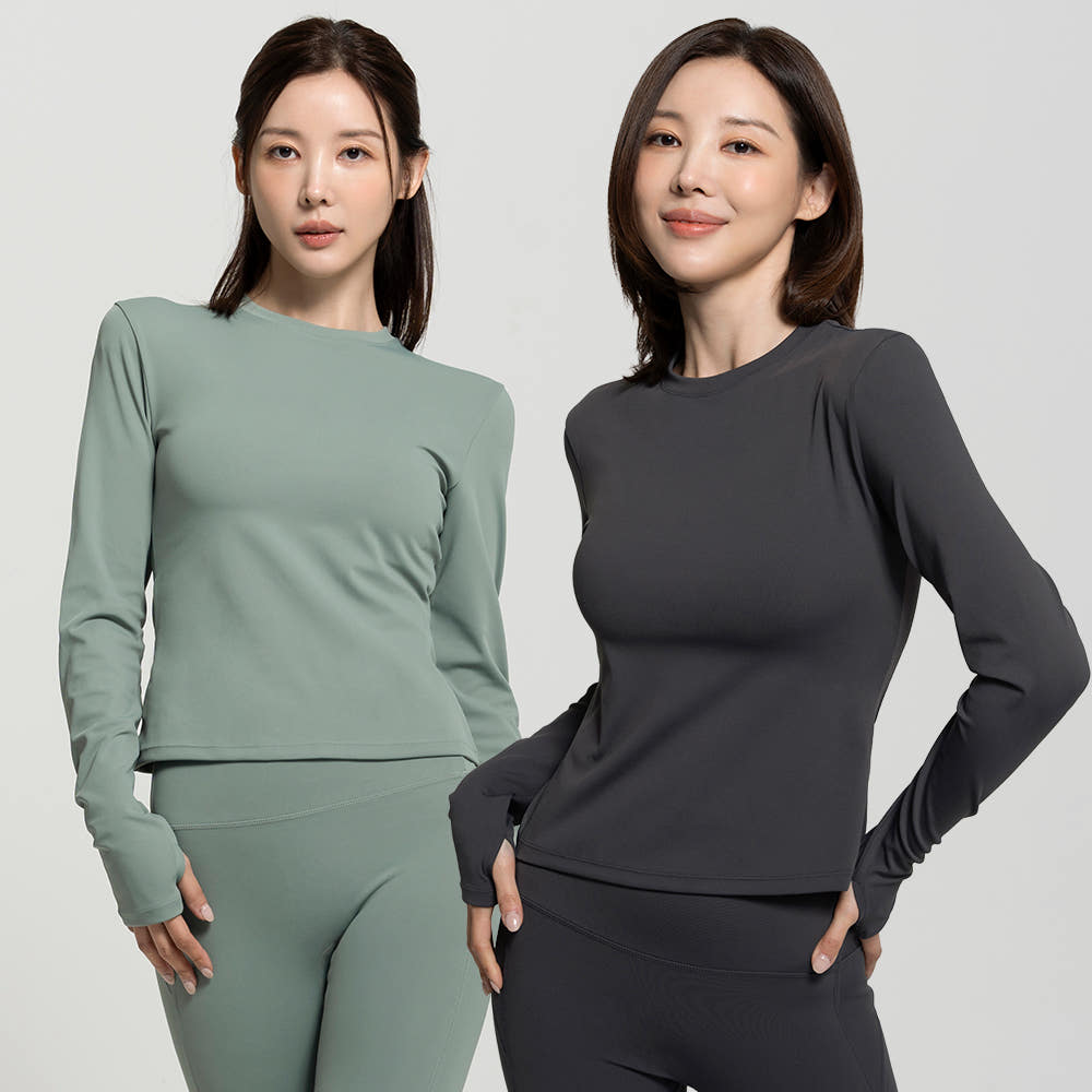 콘치웨어 [콘치웨어] 슬림핏 에센셜 롱 슬리브 긴팔 운동복 - 최저가 29,900원