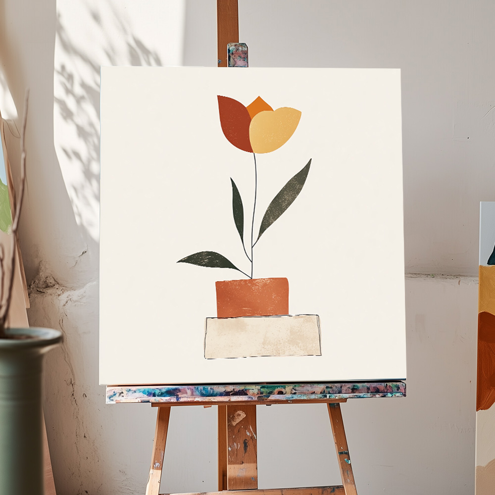 조화의미 80cm x 80cm 캔버스액자 추상화 - 상세 이미지 3