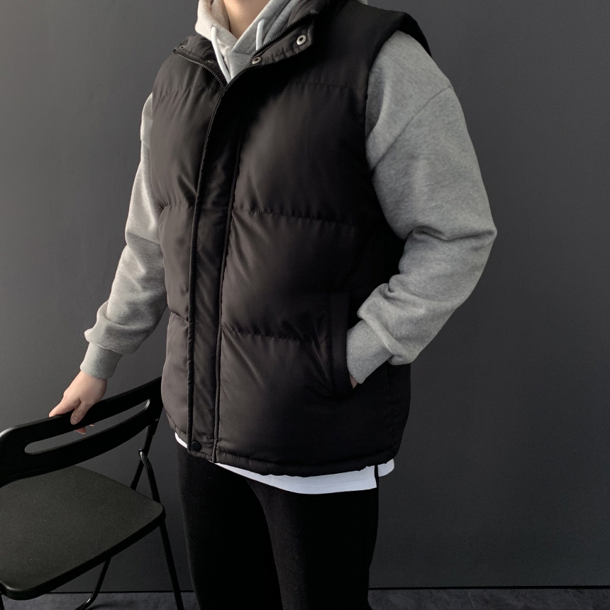 남자오버핏패딩조끼 남자패딩베스트 패쪼 - 상세 이미지 2