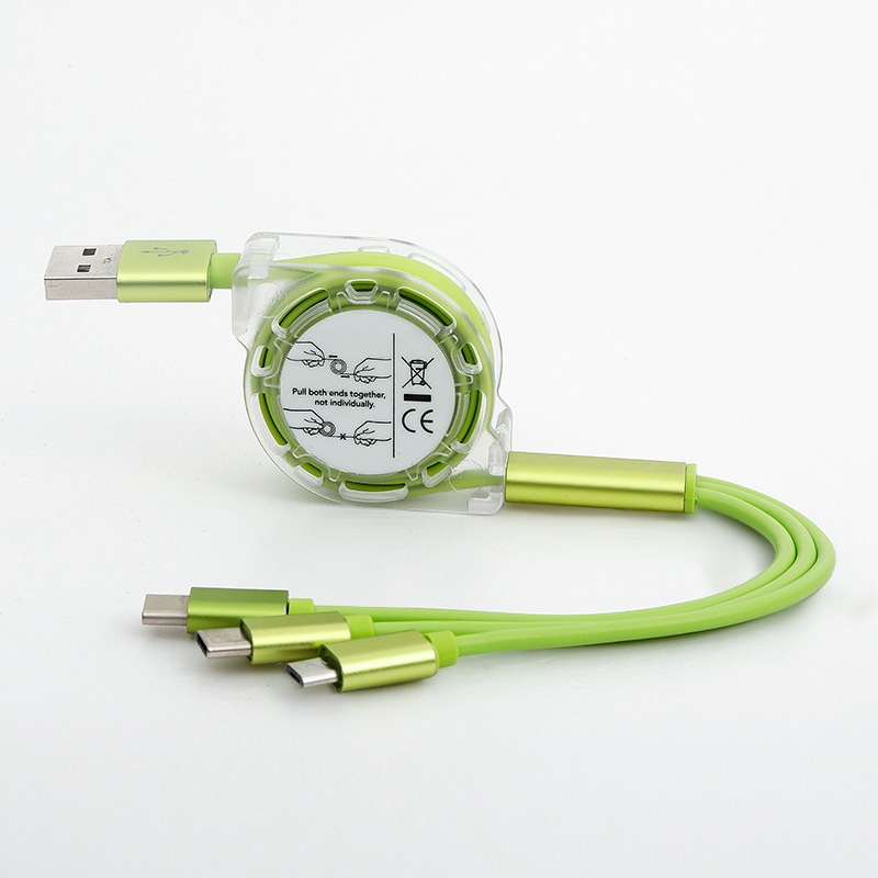 3 in 1 스네일 USB 충전케이블 고속충전 선꼬임방지 고급충전기 - 상세 이미지 5