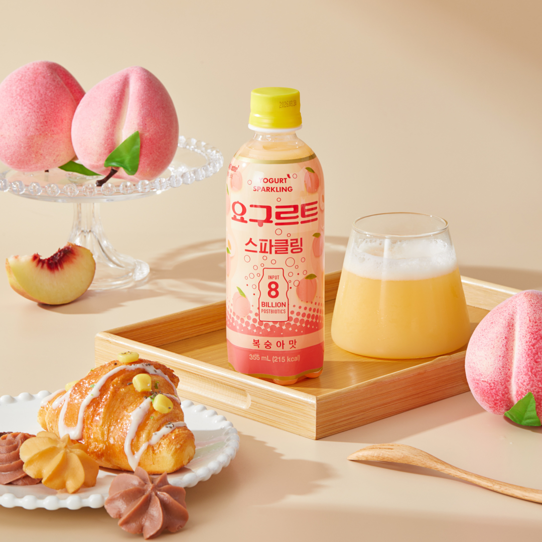 [블링부스터] 요구르트 스파클링 복숭아맛 355ml/병 - 상품 이미지