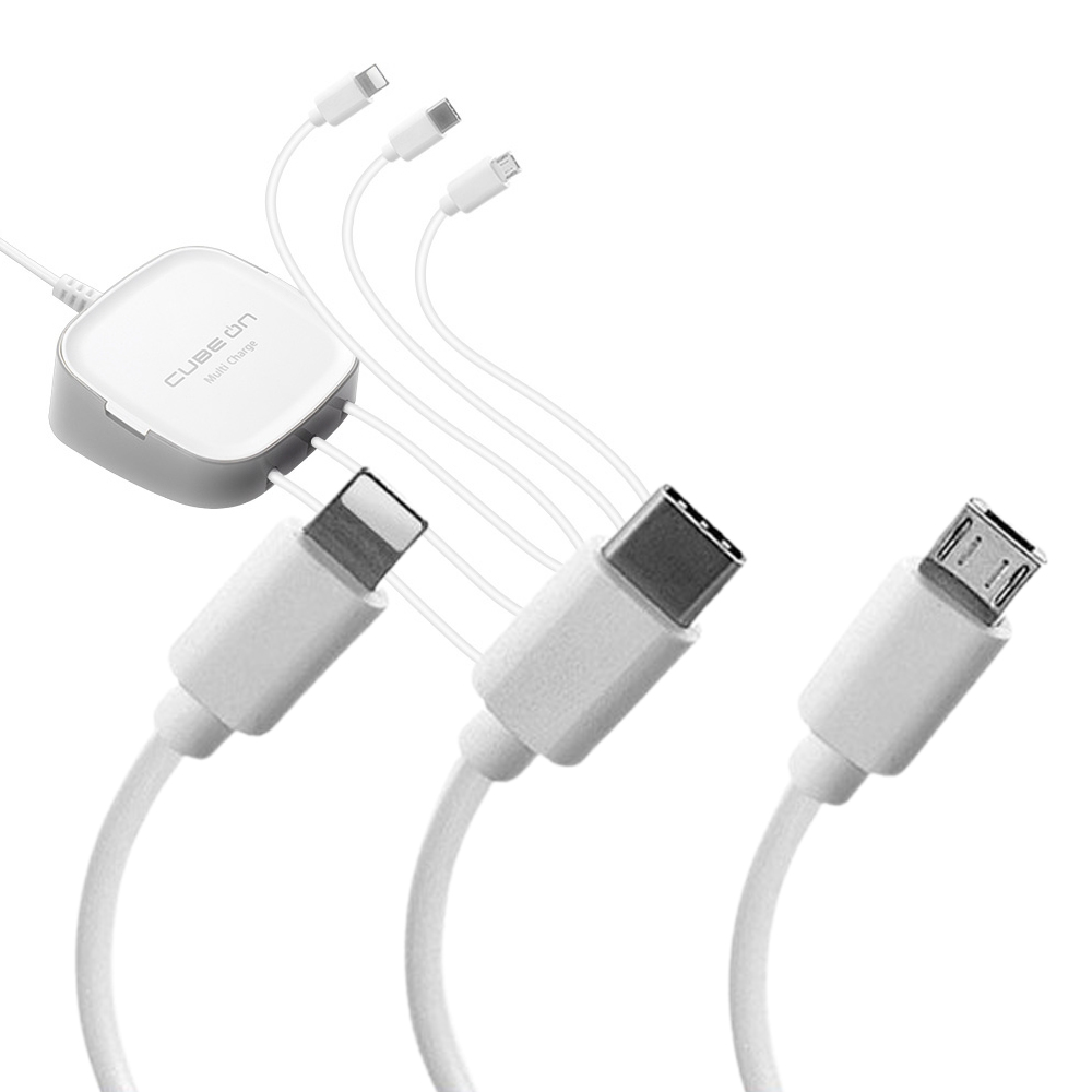 큐브온 교체용 고속충전 C타입/5핀/8핀 USB 케이블 30CM