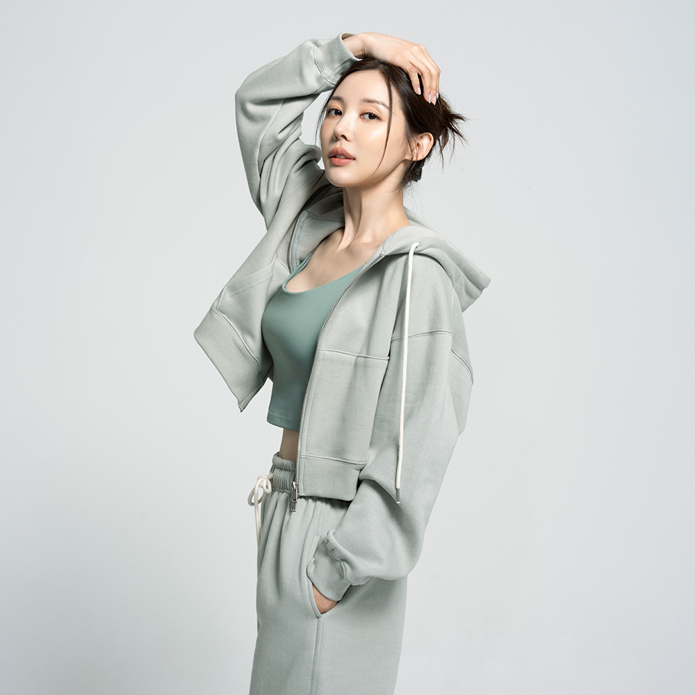 [넾다세일] 소프트크림 기모 크롭 후드집업 (4color) - 상세 이미지 3