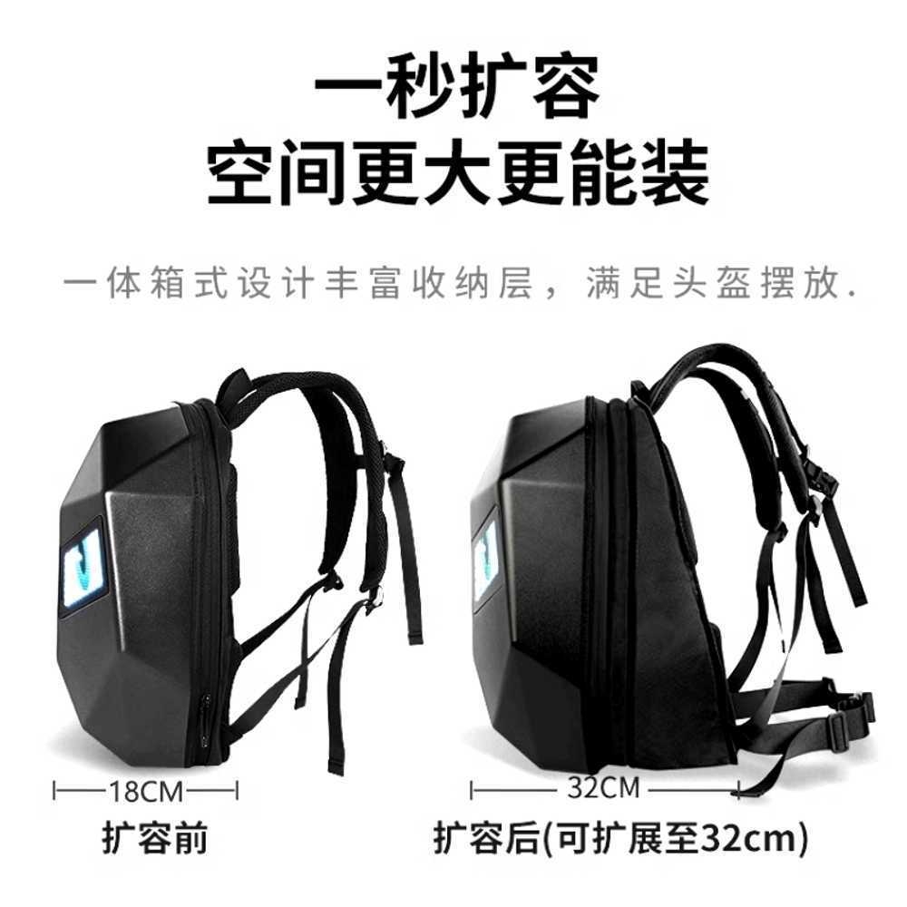 바이크 백팩 라이딩 헬멧 수납 LED 배낭 여행 탱크 여성용 - 상세 이미지 3