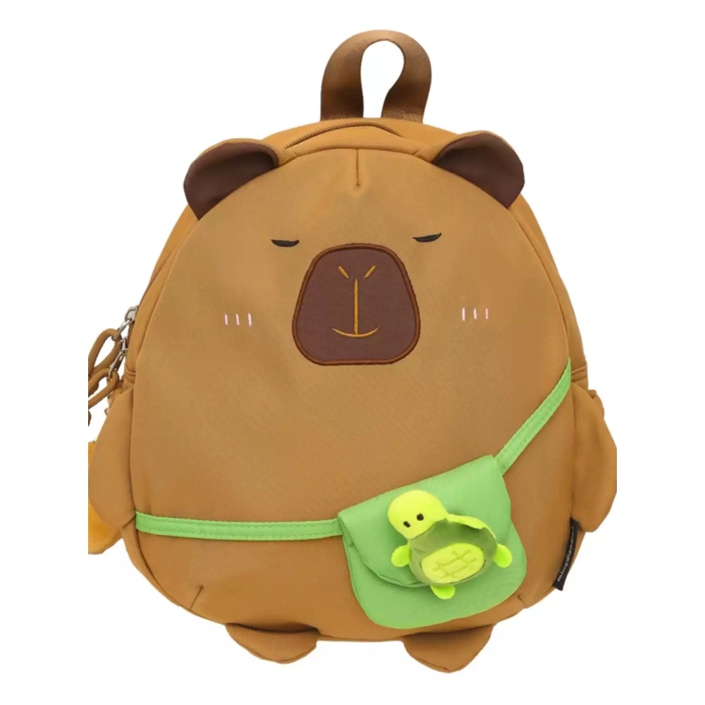 카피바라 가방 책가방 학생 배낭 인형가방 선물 백팩 인형 대용량 동물 숄더백 - 상세 이미지 5