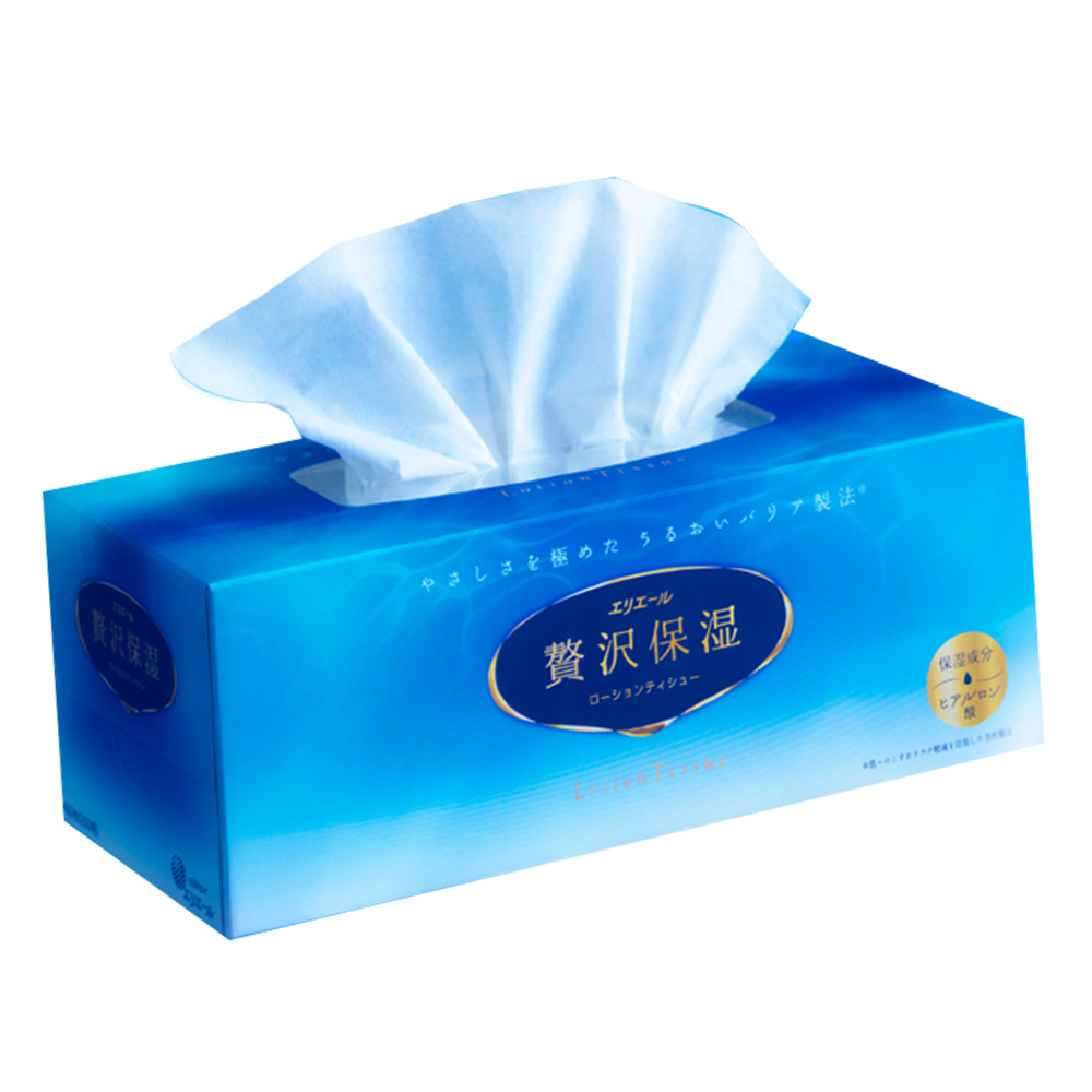 에리에르 로션티슈 200매 3입 보습 각티슈 코편한 티슈 비염 콧물 미용 일본 - 상품 이미지