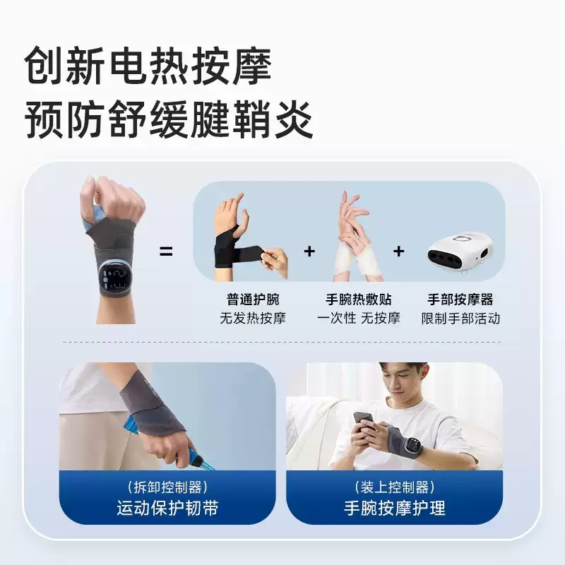 손목 마사지기 찜질기 휴대용 보호대 무선 온열 핸드케어 가정용 손마사지기 핸드 - 상세 이미지 2