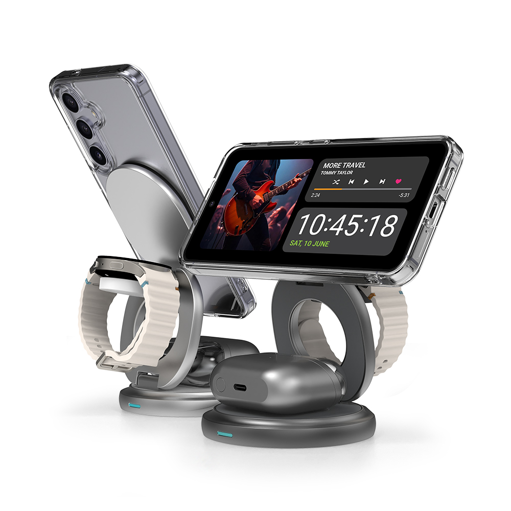 랩씨 맥세이프 충전기 고속 무선 충전 거치대 (삼성 마그넷 케이스 호환) Qi 15W 갤럭시워치용 다크그레이