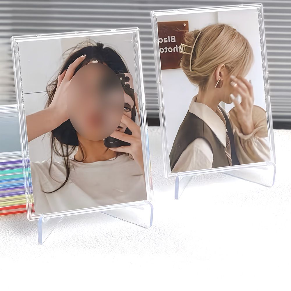 포카 거치대 아크릴 스탠드 투명 액자 프레임 탑로더 인형 사진 받침 이미지 6