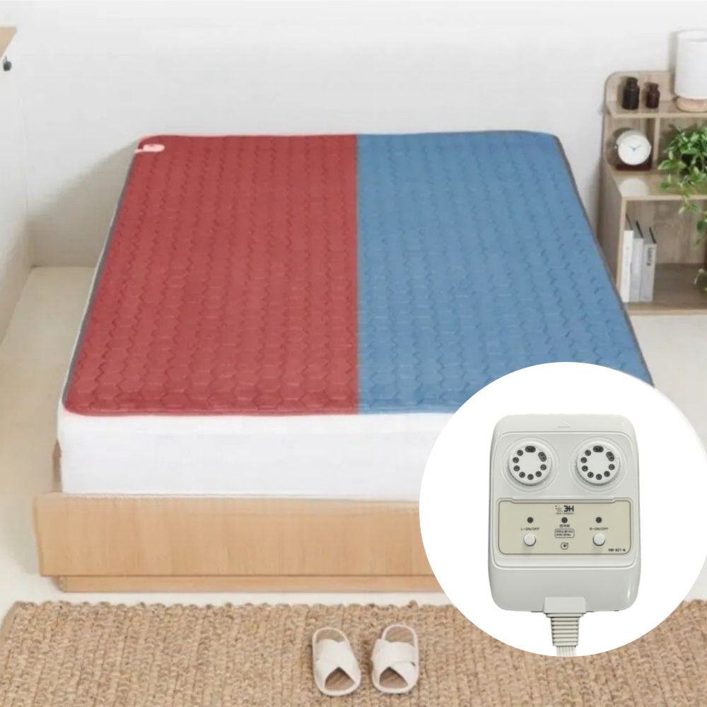 한일온열기 그래핀탄소매트 전자파없는 카본 전기 온열매트 침대 전기장판 킹(분리난방), 160x200cm, 차콜