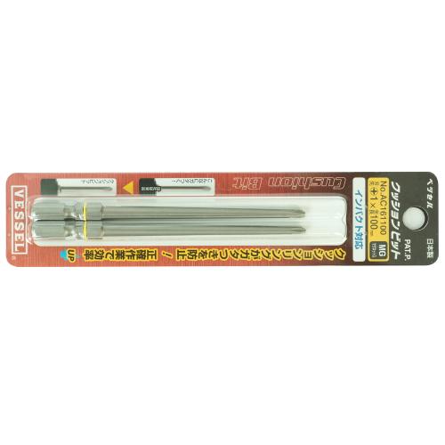 베셀 도금 비트날 드라이버비트 AC-161100 (1x100MM) - 메인 이미지