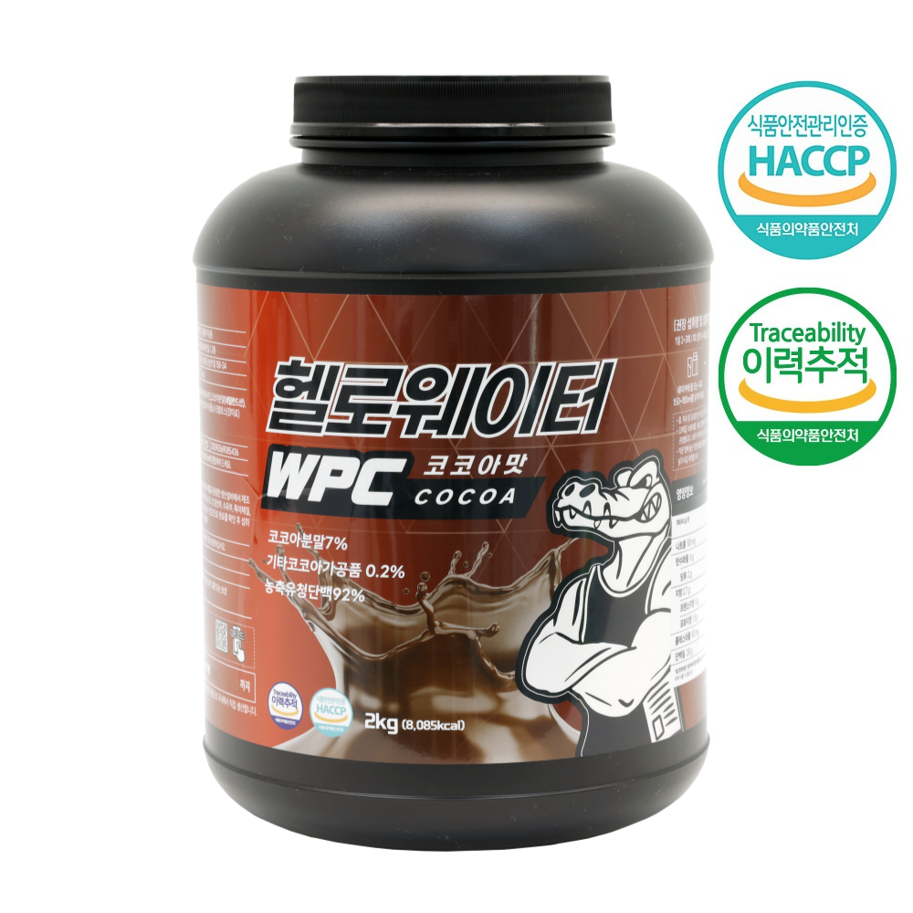 헬로웨이터 프로틴 유청 단백질 쉐이크 보충제 코코아맛, 2kg, 1개