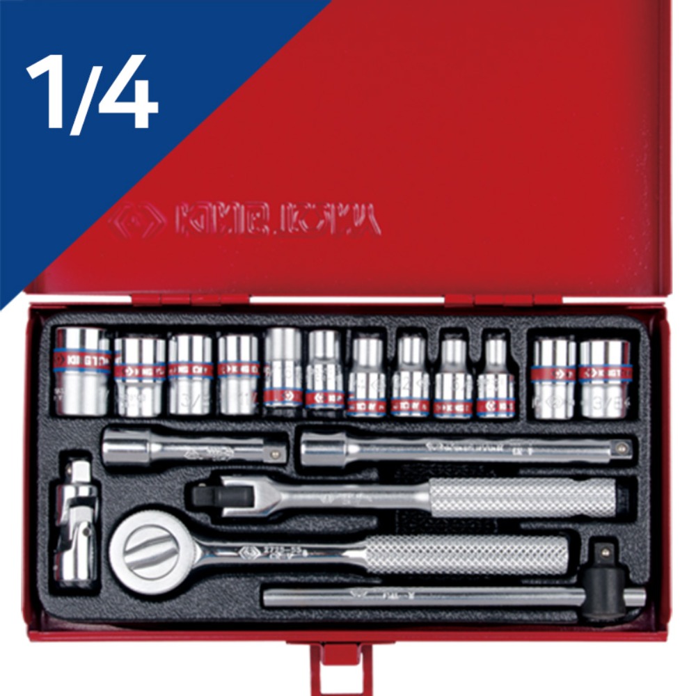 킹토니 복스알세트 육각렌치 소켓 라쳇 1/4 18PC 2518SR - 메인 이미지
