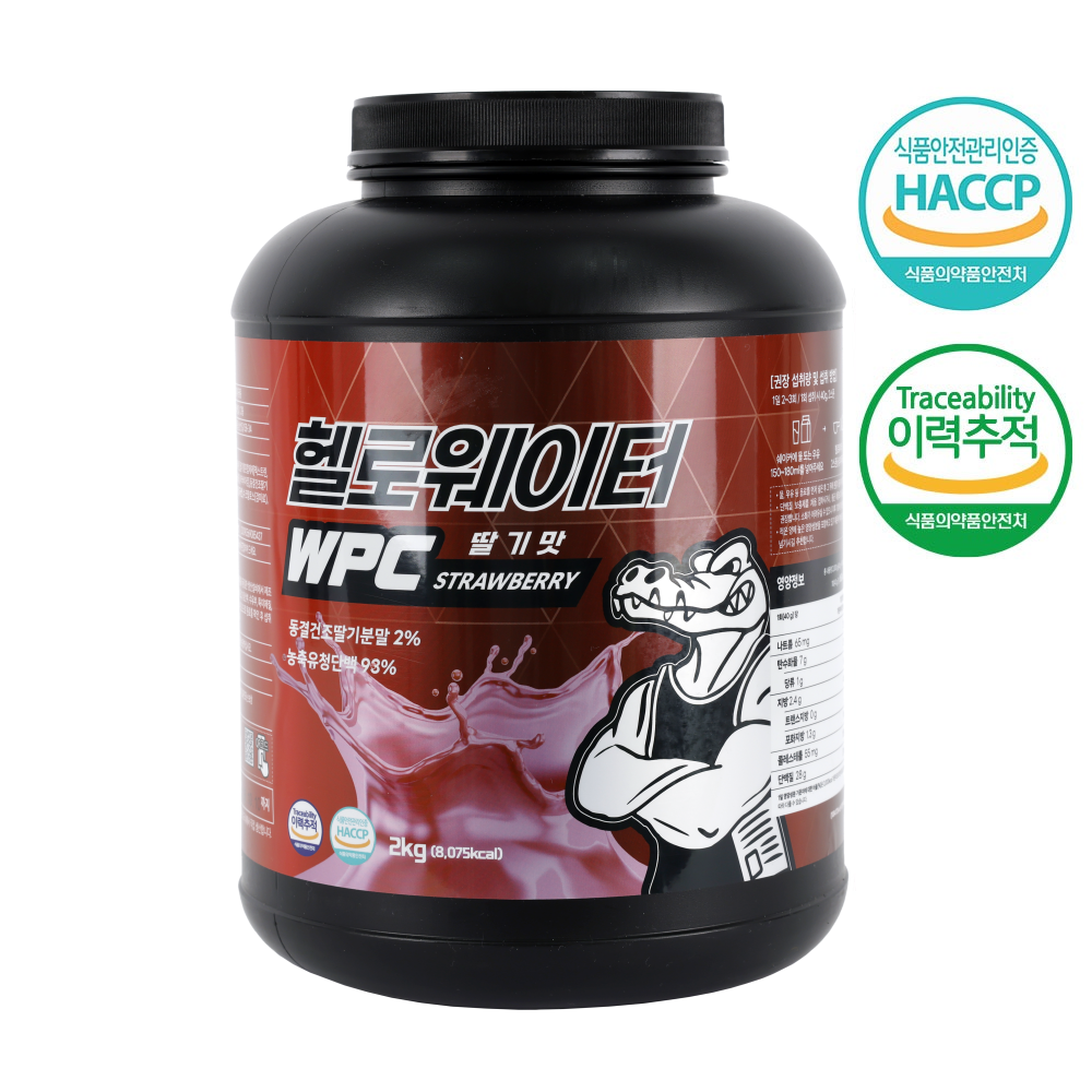 헬로웨이터 프로틴 유청 단백질 쉐이크 보충제 딸기맛, 2kg, 1개