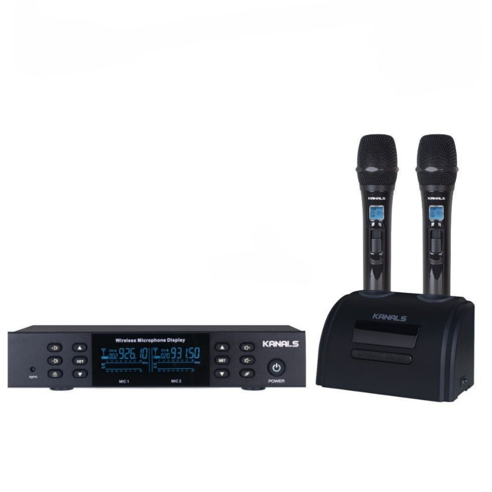 카날스 KB-9700 2채널 충전식 노래방용 교회용 행사용 무선마이크 - 상품 이미지