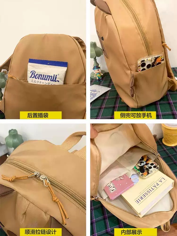 카피바라 가방 귀여운 선물 책가방 동물 숄더 학생 숄더백 백팩 대용량 배낭 - 상세 이미지 5