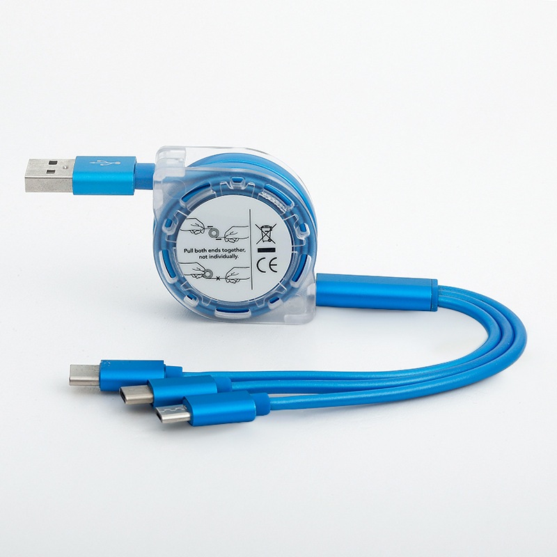 3 in 1 스네일 USB 충전케이블 고속충전 선꼬임방지 고급충전기 - 상세 이미지 4