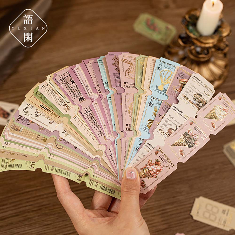 맨체스터 옛이야기 시리즈 빈티지 다이어리꾸미기 티켓 스티커 그라인드 시간 - 상세 이미지 3