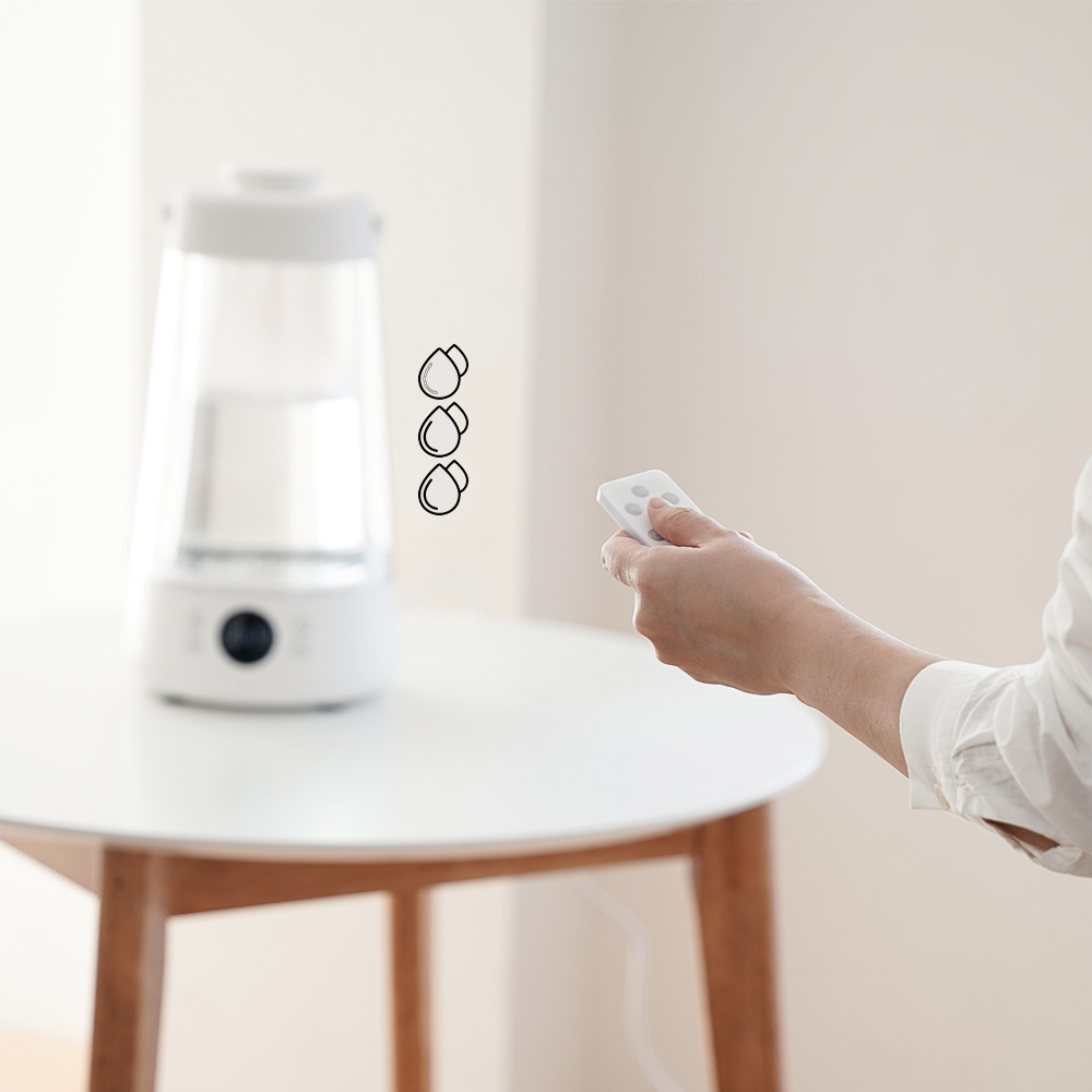 신생아 가열식 가습기 리모컨 간편세척 유리 스텐 100도씨